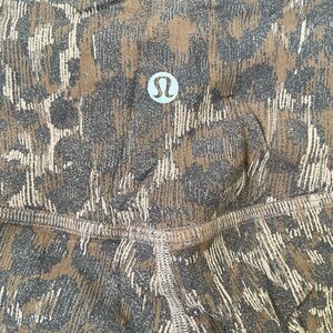 Lululemon Brown and Gray leopard Leggings